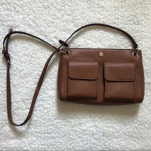 Chaps small brown/tan leather handbag purse